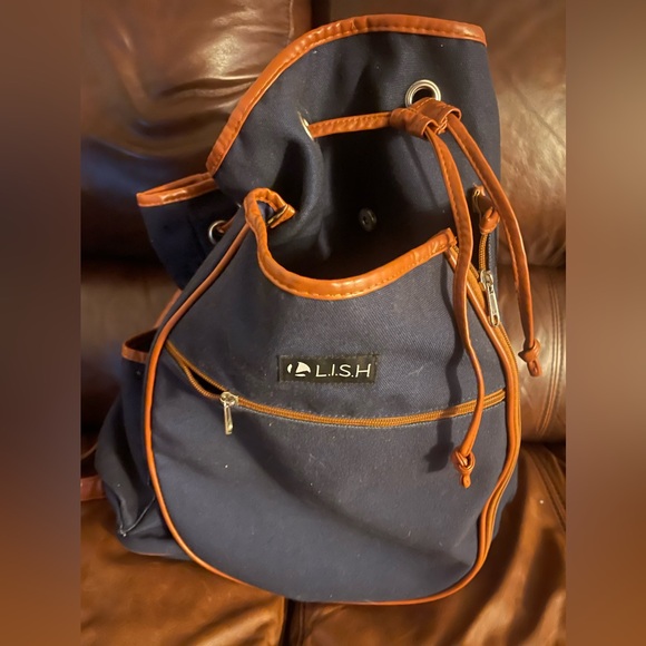 Lish Canvas Tennis Racket Backpack - Picture 3 of 4